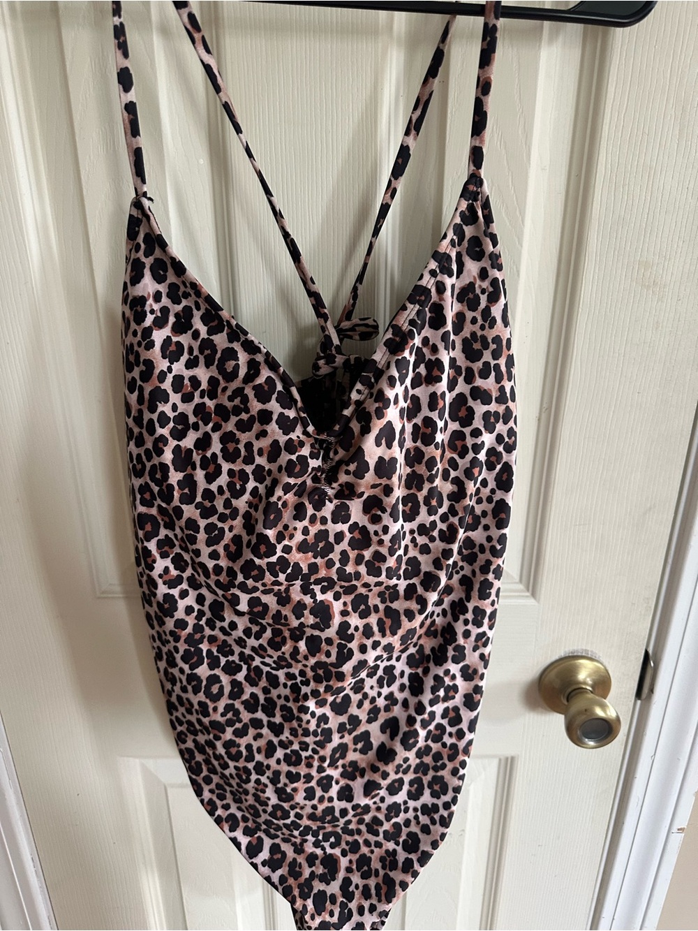 No Boundaries Leopard Print One Piece Bathing Suit
